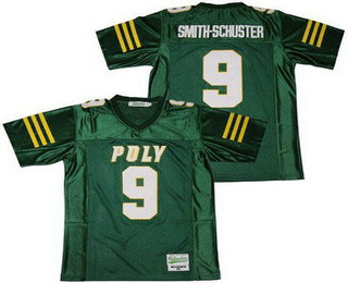 Men's Long Beach Poly High School Jackrabbits #9 JuJu Smith Schust Green Football Jersey