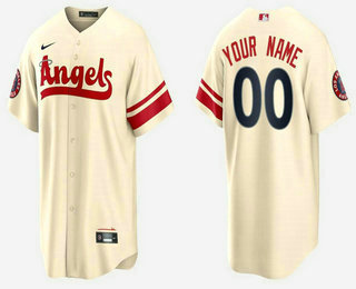 Men's Los Angeles Angels Active Player Custom 2022 Cream City Connect Cool Base Stitched Jersey