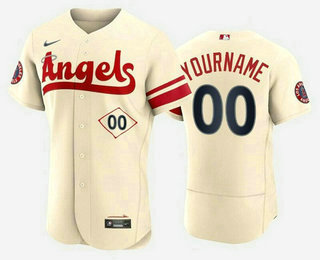 Men's Los Angeles Angels Active Player Custom 2022 Cream City Connect Flex Base Stitched Jersey