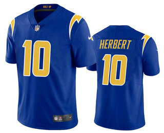 Men's Los Angeles Chargers #10 Justin Herbert Royal Blue 2020 NEW Color Rush Stitched NFL Nike Limited Jersey