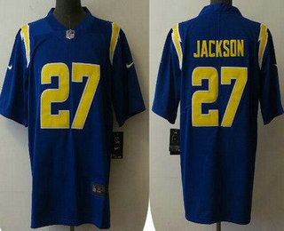 Men's Los Angeles Chargers #27 Lamar Jackson Limited Royal Vapor Jersey