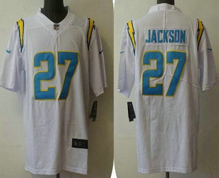 Men's Los Angeles Chargers #27 Lamar Jackson White 2022 Vapor Untouchable Stitched NFL Nike Limited Jersey