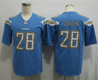 Men's Los Angeles Chargers #28 Melvin Gordon Light Blue 2017 Vapor Untouchable Stitched NFL Nike Limited Jersey