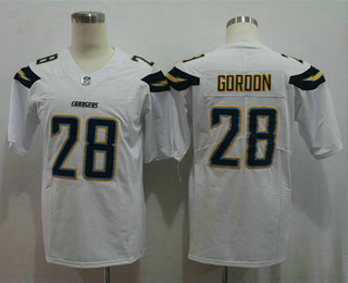 Men's Los Angeles Chargers #28 Melvin Gordon White 2017 Vapor Untouchable Stitched NFL Nike Limited Jersey