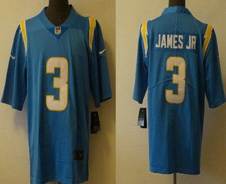 Men's Los Angeles Chargers #3 Derwin James Jr Light Blue 2022 NEW Vapor Untouchable Stitched NFL Nike Limited Jersey