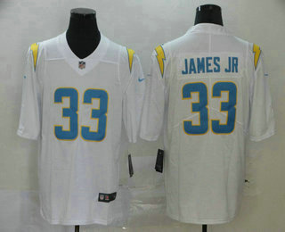 Men's Los Angeles Chargers #33 Derwin James Jr White 2020 NEW Vapor Untouchable Stitched NFL Nike Limited Jersey