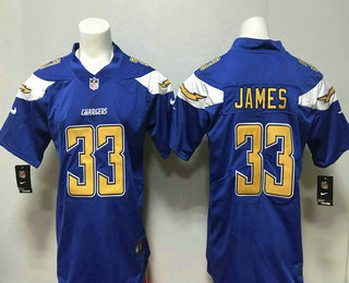 Men's Los Angeles Chargers #33 Derwin James Royal Blue 2018 Color Rush Stitched NFL Nike Limited Jersey