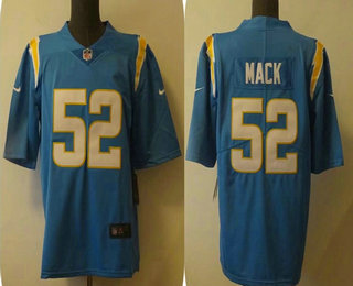 Men's Los Angeles Chargers #52 Khalil Mack Light Blue 2022 Vapor Untouchable Stitched NFL Nike Limited Jersey