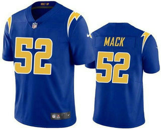 Men's Los Angeles Chargers #52 Khalil Mack Limited Royal Vapor Jersey