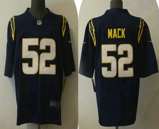 Men's Los Angeles Chargers #52 Khalil Mack Navy Blue 2022 Vapor Untouchable Stitched NFL Nike Limited Jersey