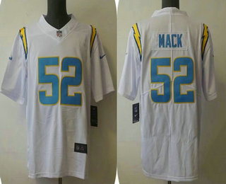 Men's Los Angeles Chargers #52 Khalil Mack White 2022 Vapor Untouchable Stitched NFL Nike Limited Jersey