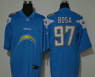 Men's Los Angeles Chargers #97 Joey Bosa Light Blue 2020 Big Logo Vapor Untouchable Stitched NFL Nike Fashion Limited Jersey