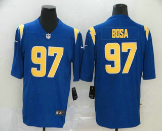 Men's Los Angeles Chargers #97 Joey Bosa Royal Blue 2020 NEW Color Rush Stitched NFL Nike Limited Jersey