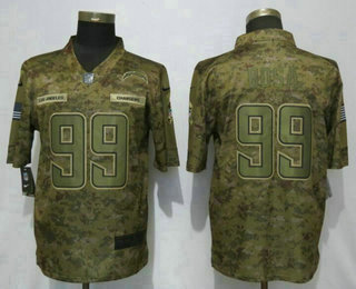 Men's Los Angeles Chargers #99 Joey Bosa 2018 Camo Salute to Service Stitched NFL Nike Limited Jersey