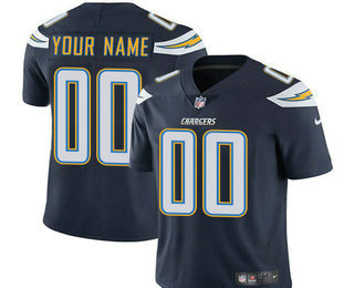 Men's Los Angeles Chargers Custom Vapor Untouchable Navy Blue Team Color NFL Nike Limited Jersey