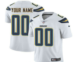 Men's Los Angeles Chargers Custom Vapor Untouchable White Road NFL Nike Limited Jersey