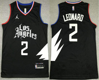 Men's Los Angeles Clippers #2 Kawhi Leonard Black 2022 Statement Icon Swingman Jersey