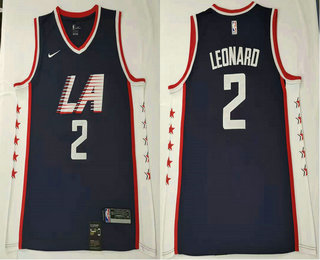 Men's Los Angeles Clippers #2 Kawhi Leonard Black Nike 2019 New Season Swingman City Edition Jersey