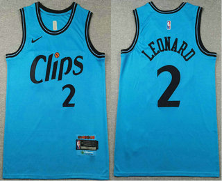 Men's Los Angeles Clippers #2 Kawhi Leonard Blue 2024 City Icon Swingman Jersey