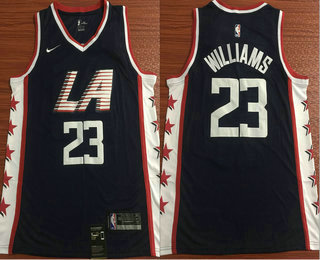 Men's Los Angeles Clippers #23 Lou Williams Black Nike 2019 New Season Swingman City Edition Jersey