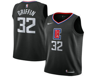 Men's Los Angeles Clippers #32 Blake Griffin Black 2017-2018 Nike Swingman Stitched NBA Jersey
