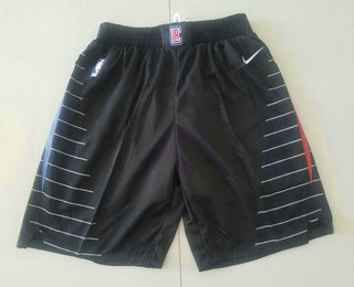 Men's Los Angeles Clippers Black 2019 Nike Swingman Stitched NBA Shorts