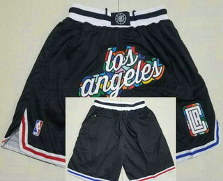 Men's Los Angeles Clippers Black 222 City Just Don Shorts