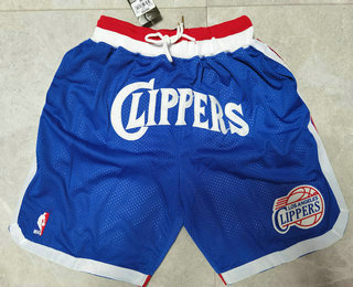 Men's Los Angeles Clippers Blue 2020 Nike Swingman Stitched NBA Shorts