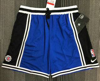 Men's Los Angeles Clippers Blue Black Basketball Training Shorts