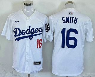 Men's Los Angeles Dodgers #16 Will Smith White 2024 Limited Stitched Jersey