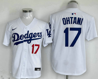 Men's Los Angeles Dodgers #17 Shohei Ohtani Number White 2024 Limited Stitched Jersey