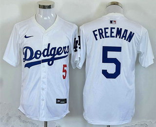 Men's Los Angeles Dodgers #5 Freddie Freeman White 2024 Limited Stitched Jersey