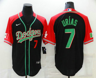 Men's Los Angeles Dodgers #7 Julio Urias Black 2021 Mexican Heritage Stitched Baseball Jersey