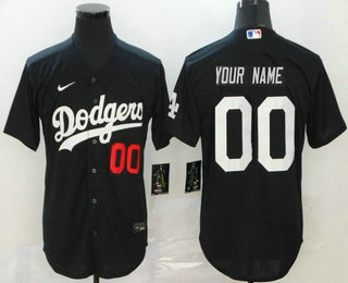 Men's Los Angeles Dodgers ACTIVE PLAYER Black Custom Stitched Jersey