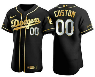 Men's Los Angeles Dodgers Active Player Gold Black Stitched Jersey