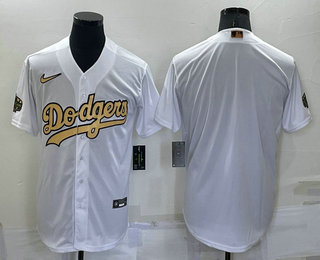 Men's Los Angeles Dodgers Blank  White 2022 All Star Stitched Cool Base Nike Jersey