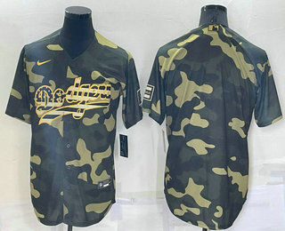 Men's Los Angeles Dodgers Blank Camo Flag Stitched Cool Base Nike Jersey