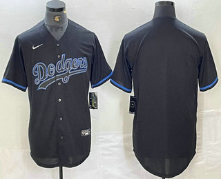 Men's Los Angeles Dodgers Blank Lights Out Black Fashion Stitched Cool Base Nike Jersey