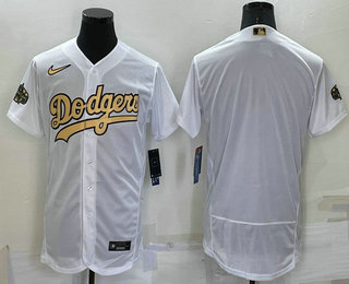 Men's Los Angeles Dodgers Blank White 2022 All Star Stitched Flex Base Nike Jersey