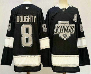 Men's Los Angeles Kings #8 Drew Doughty Black Alternate Authentic Jersey