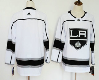 Men's Los Angeles Kings Blank White 2017-2018 Hockey Adidas Stitched NHL Jersey