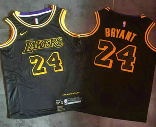 Men's Los Angeles Lakers #24 Kobe Bryant Black 2019 Nike AU Swingman ALL Stitched NBA Jersey