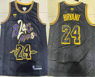 Men's Los Angeles Lakers #24 Kobe Bryant Black Mamba Nike City Edition Stitched Jersey