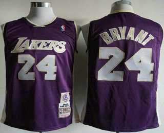 Men's Los Angeles Lakers #24 Kobe Bryant Purple 2020 Hall of Fame Hardwood Classics Soul Throwback Jersey