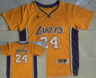 Men's Los Angeles Lakers #24 Kobe Bryant Revolution 30 Swingman Black Short Sleeved Jersey