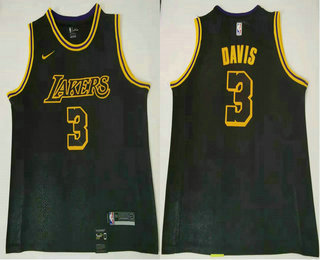 Men's Los Angeles Lakers #3 Anthony Davis 2019 Black Nike Swingman Stitched NBA Jersey