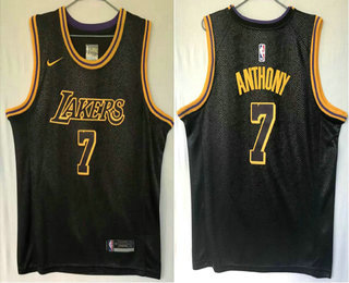 Men's Los Angeles Lakers #7 Carmelo Anthony Black 2021 Nike Swingman Stitched NBA Jersey