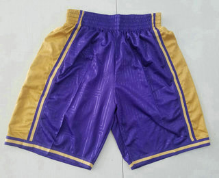 Men's Los Angeles Lakers 2018-19 Purple Hardwood Classics Soul Swingman Throwback Shorts