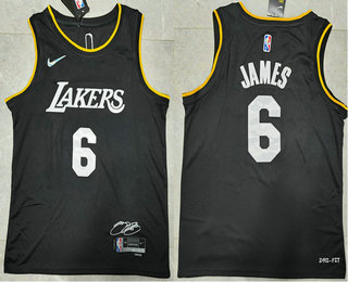 Men's Los Angeles Lakers 2022 Black 75th Anniversary MVP Swingman Jersey