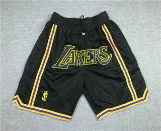 Men's Los Angeles Lakers Black 2020 Nike City Edition Just Don Shorts Swingman Shorts